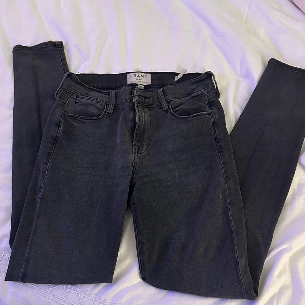 FRAME le skinny jeans grey